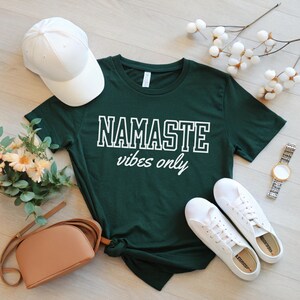 Namaste Vibes Only Shirt, Yoga Shirt, Yoga Gifts For Women, Yoga Gifts For Her, Positive Shirt, Meditation T-Shirt, Spiritual Shirt