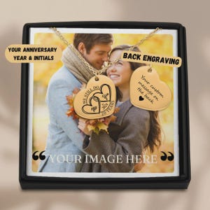 Collar de corazón personalizado para el 20.º aniversario: regalo para tu esposa, 20 años de amor, joya romántica de recuerdo para ella, regalo de aniversario.