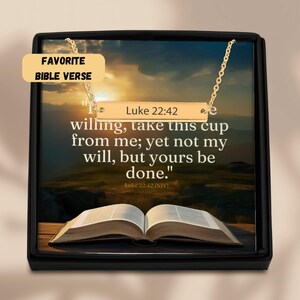 Custom Bible Verse Bar Necklace, Christian Jewelry, Faith Pendant, Scripture Necklace for Her, Religious Gift, Inspirational Jewelry