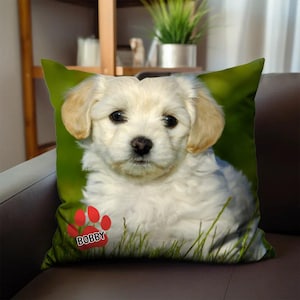 Benutzerdefinierte Haustier Gesicht Kissen personalisierte Haustier Porträt Kissen Geschenk für Hundebesitzer Katzenbesitzer Lustige Tierliebhaber Dekor personalisierte Kissen