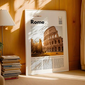 Stampa di Roma, Poster di Roma, Decorazione artistica da parete unica, Stampa artistica di Roma, Foto Italia A1/A2/A3/A4