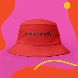 Cotton Bucket Hat, Bright Color Bucket Hat, One Size Hat, Women Summer Hat, Neon Color Summer Hat, Women Hat, Dopamine Affirmation Hat