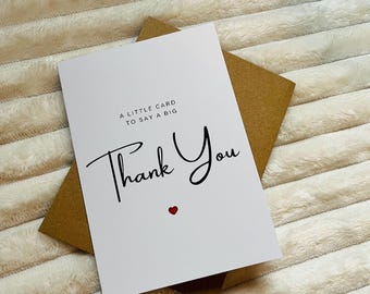 Heart Thank You Card | Elegant Appreciation Greeting