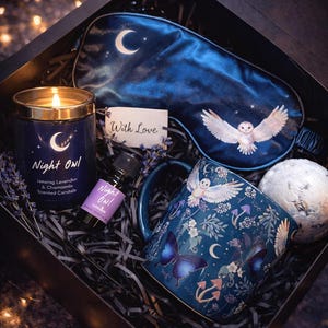 Lavender Relaxation Gift Set – Candle, Sleep Mask & Essential Oil image 2