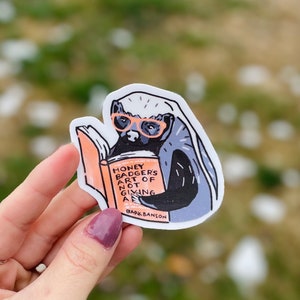 Self Improvement Honey Badger Vinyl Sticker