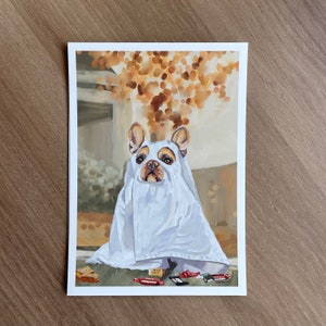 French Bulldog Frenchie Halloween Cute Ghost Print