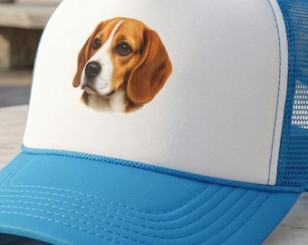 Custom Pet Portrait Trucker Hat, Custom Dog Hat, Custom Cat Gifts, Custom Trucker Hats, Dog Lovers Gift, Gift For Cat Mom, Gift For Dog Dad