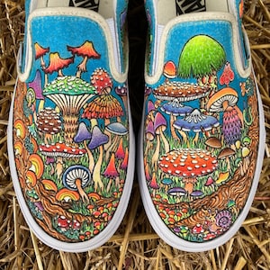 Psychedelic Art Vans Etsy