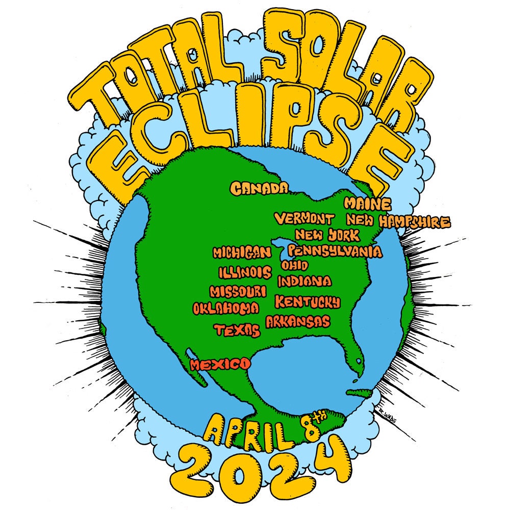 Official 2024 TOTAL SOLAR Eclipse Shirt Souvenir With USA Map Etsy UK