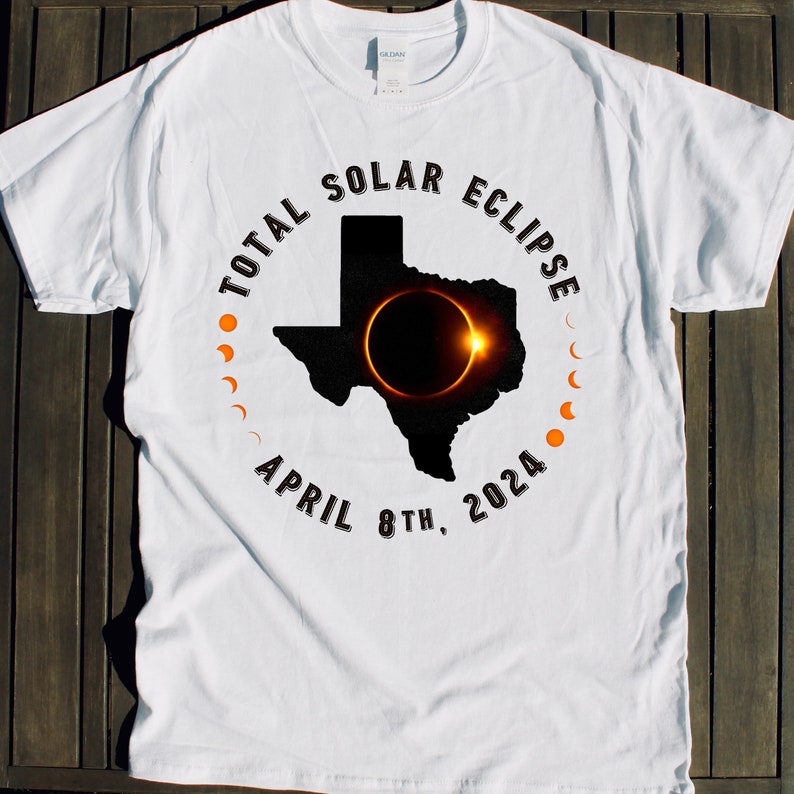 TOTAL SOLAR ECLIPSE Texas Shirt Souvenir April 8 2025 Viewing Party
