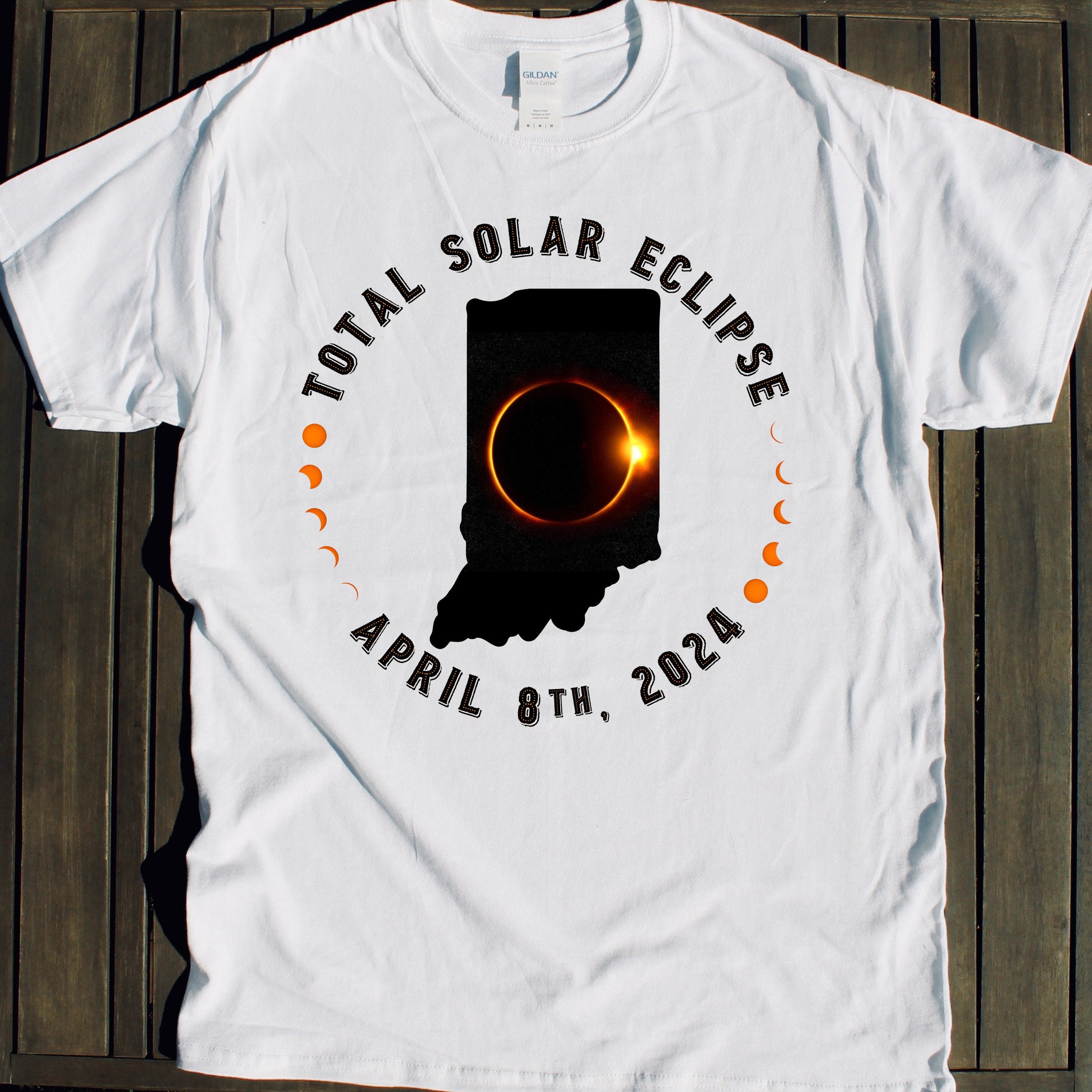 TOTAL SOLAR ECLIPSE Indiana Shirt Souvenir Gift Viewing Party Tshirt