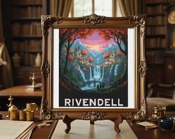 Rivendell Cross Stitch Pattern, Fantasy Earth Cross Stitch Pattern, instant PDF download