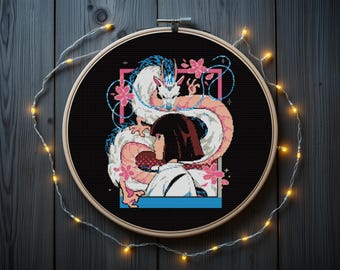 Spirited Away, Haku Cross Stitch, direct downloaden