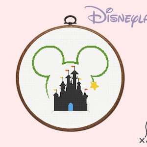 Wonderland Cross Stitch Pattern | Mickey Mouse Cross Stitch Pattern, instant dowload