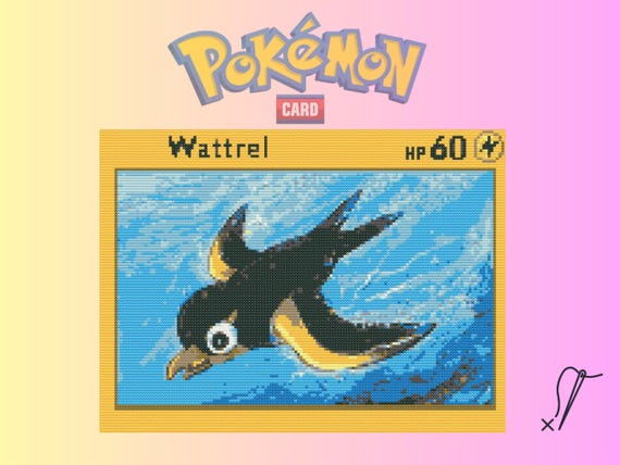 Wattrel Cross Stitch Pattern | Pokemon Cross Stitch Pattern, Instant  Download - Etsy