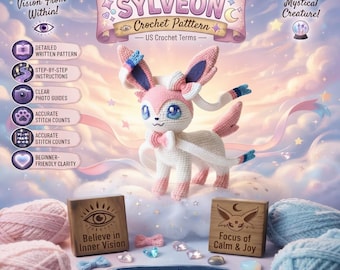 Häkelanleitung für Feelinara (PDF), Pokémon-Amigurumi-Anleitung, Häkelanleitung für Feelinara-Plüschtier, Pokémon-Häkelanleitung, DIY-Anime-Plüschtier