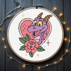 Figment Cross Stitch Pattern | Dragon Cross Stitch Pattern, instant download