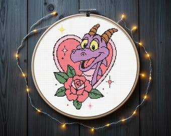 Figment Cross Stitch Pattern | Dragon Cross Stitch Pattern, instant download