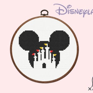 Wonderland Cross Stitch Pattern | Mickey Mouse Cross Stitch Pattern, instant dowload
