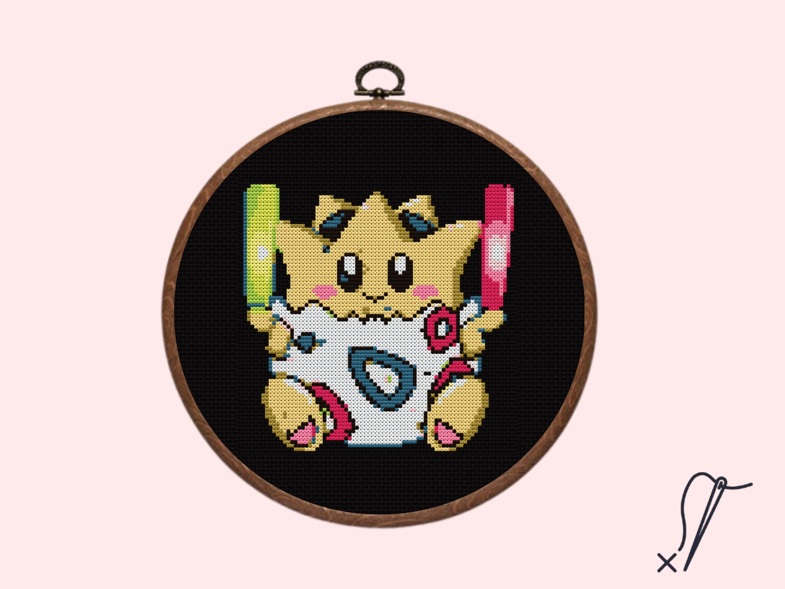 ポケモン　ステッチタッチ　トゲピー トゲピーのクロスステッチ図案 | ポケモンのクロスステッチ図案、PDFで