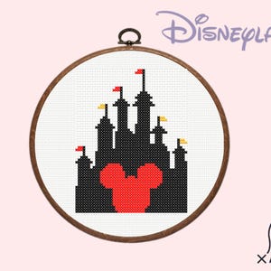 Wonderland Cross Stitch Pattern | Mickey Mouse Cross Stitch Pattern, instant dowload