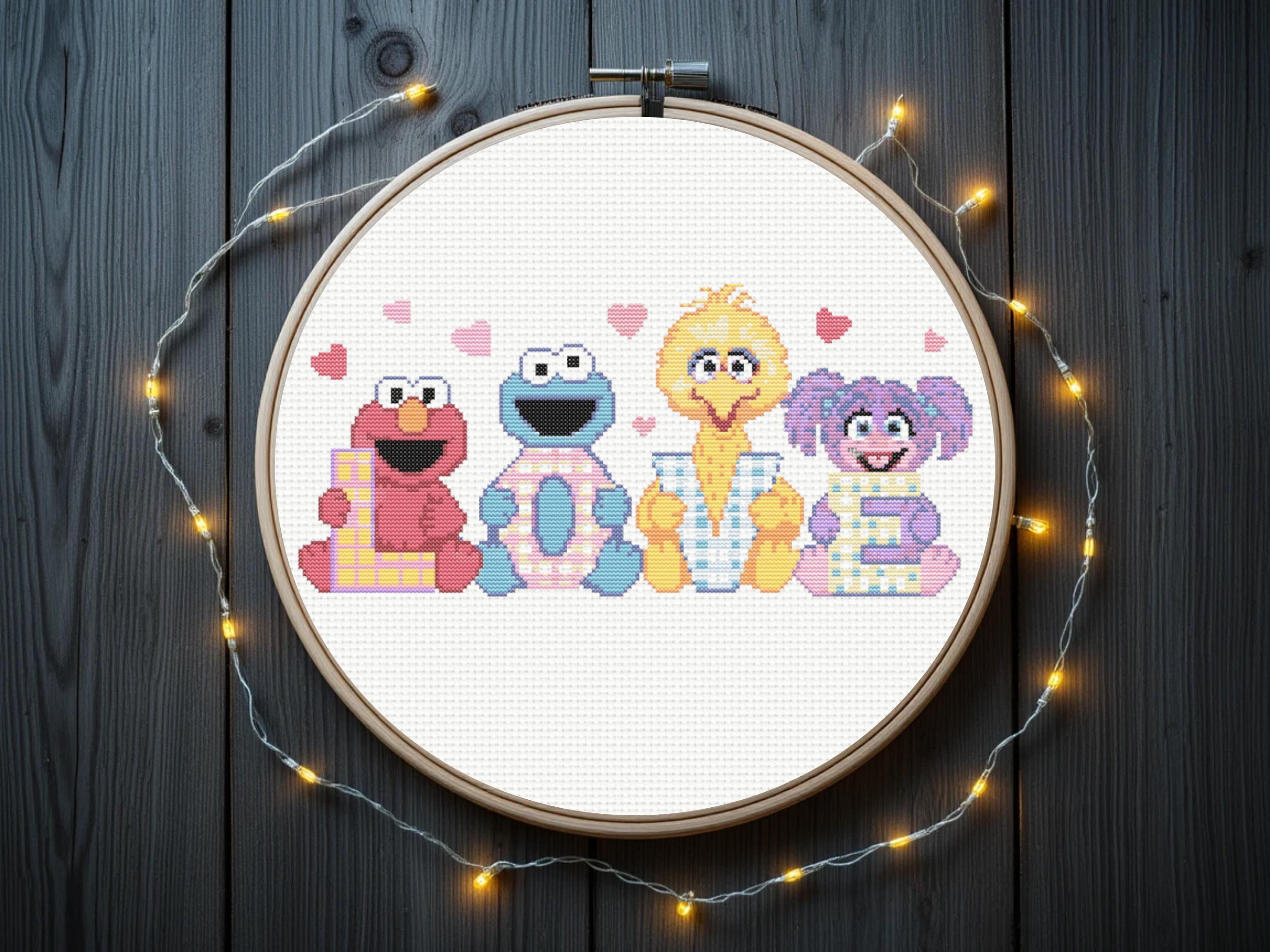 Sesame street cross stitch - Etsy 日本