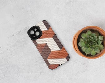 Modern Geometric iPhone Case - Stylish Retro Cover for iPhone 14/15/16/Pro/Pro Max