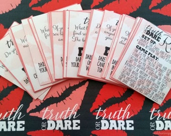 Truth or Dare Couple's Naughty Game | Perfect for Date Night Box, Valentine's gift, Anniversary gift, Birthday gift | INSTANT DOWNLOAD