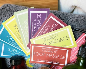 Massage Coupons or Love Voucher | Printable Love Coupon or Naughty Coupons | Fun Date Night Ideas | DIGITAL DOWNLOAD