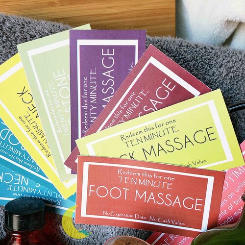 Massage Coupons or Love Voucher Printable Love Coupon or - Etsy