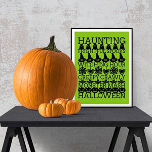 Halloween Subway Art Printable | Halloween Typography | Halloween Wall ...