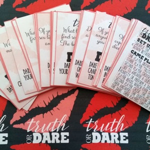 Truth or Dare Couple&#39;s Naughty Game | Perfect for Date Night Box, Valentine&#39;s gift, Anniversary gift, Birthday gift | INSTANT DOWNLOAD