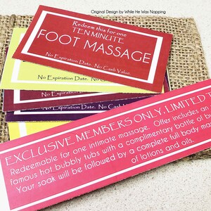 Massage Coupons or Love Voucher | Printable Love Coupon or Naughty Coupons | Fun Date Night ...
