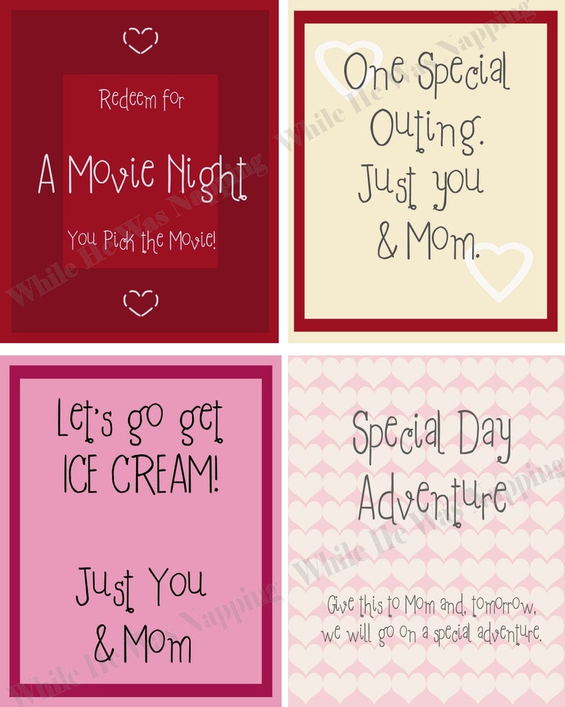 Kid's Valentine Printable Love Coupons Printable Valentine's for Kids Kids Valentine Coupons DIGITAL INSTANT DOWNLOAD image 1