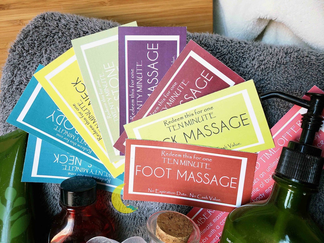 Massage Coupons or Love Voucher Printable Love Coupon or | Etsy