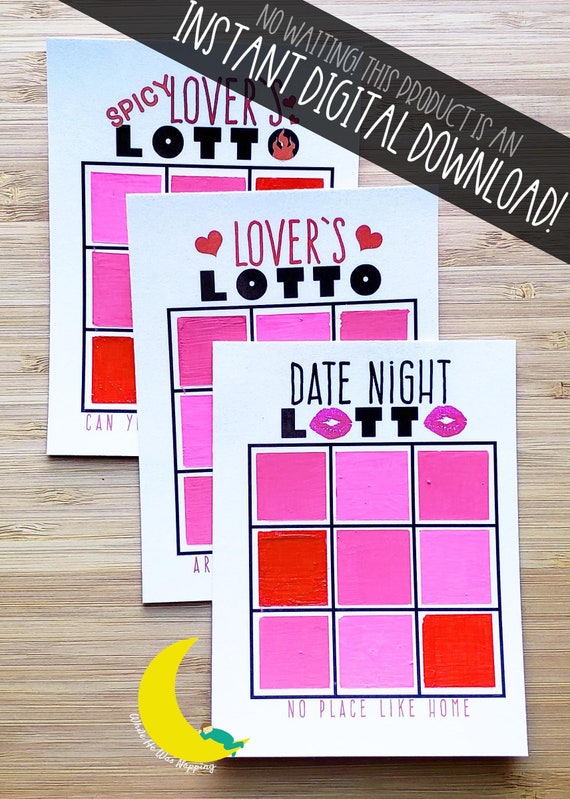 Lovers Lotto DIY Scratch off Cards Date Night Ideas or