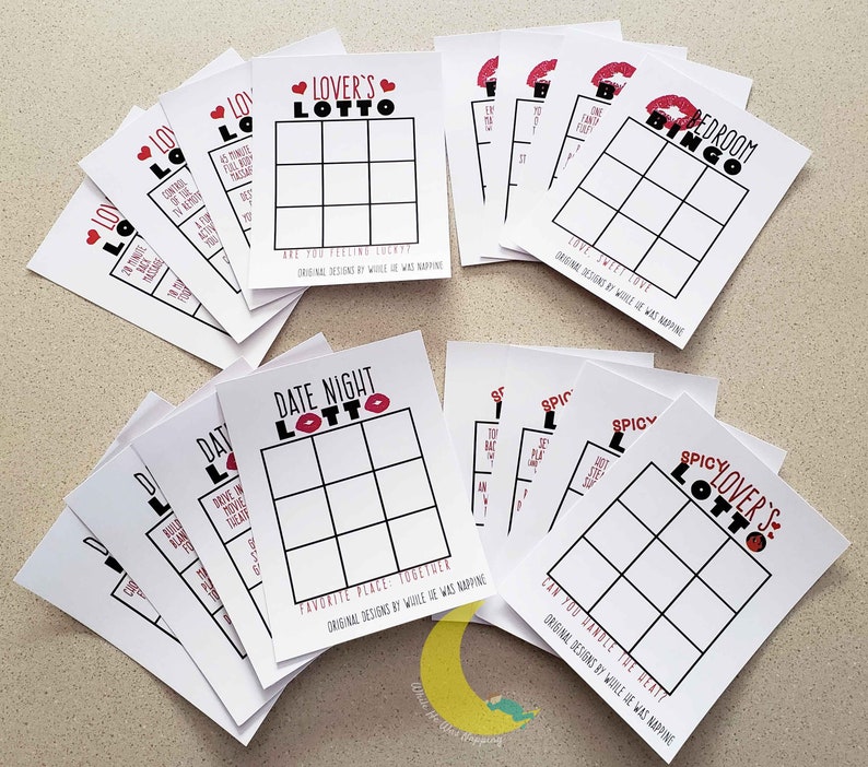 Lover's Lotto DIY Scratch Off Cards Date Night Ideas or | Etsy