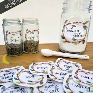Editable Pantry Labels for Kitchen Organization | Canister Labels | Spice Labels | Printable Labels | Kitchen Labels | DIGITAL DOWNLOAD
