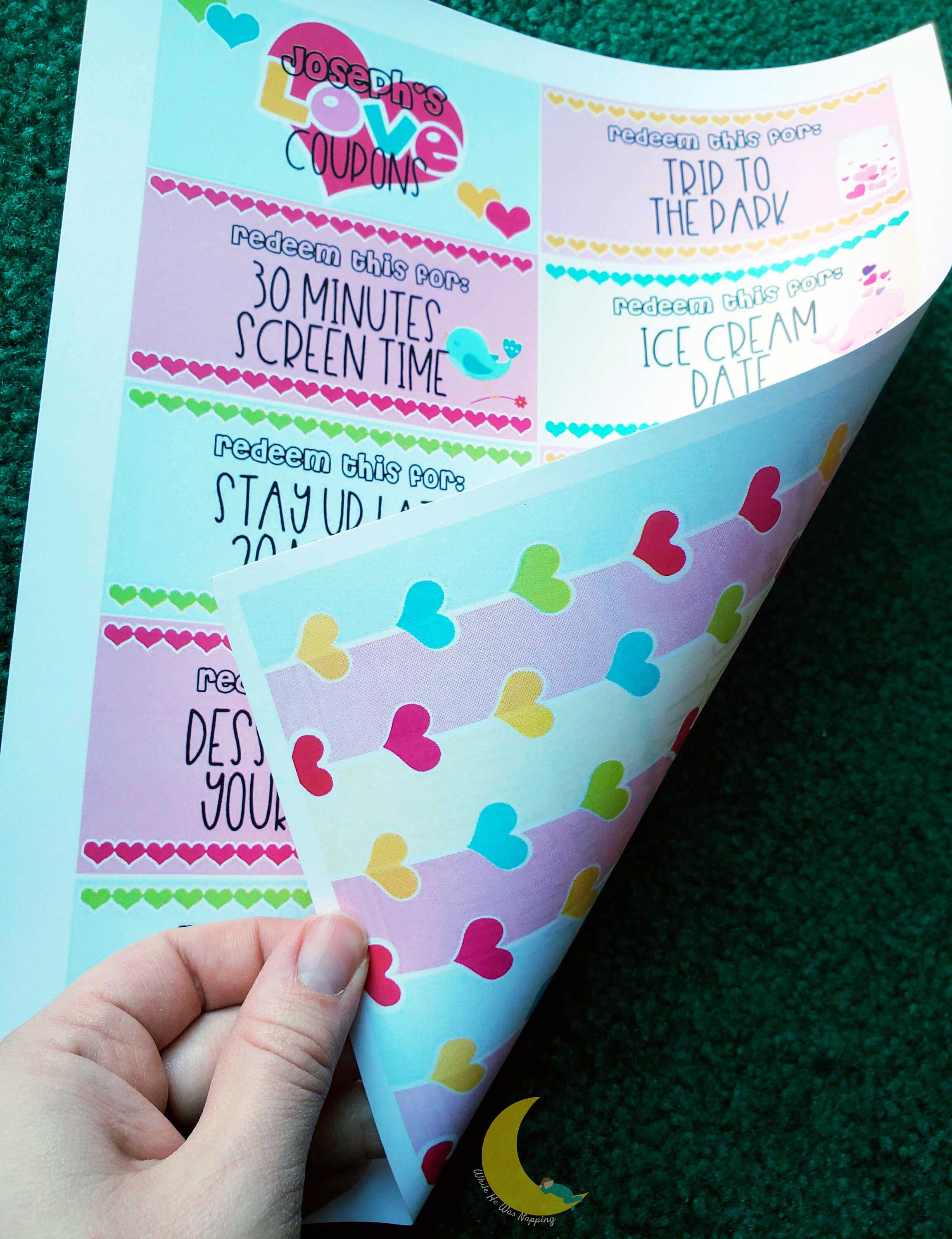 Kids Printable Love Coupons | Printable Coupons for Kids | Kids ...