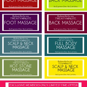 Massage Coupons or Love Voucher | Printable Love Coupon or Naughty ...