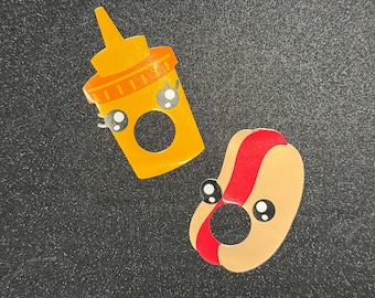 Ketchup & Hot Dog Pasties | Playful Rave Costume Accessories | Discreet Packaging