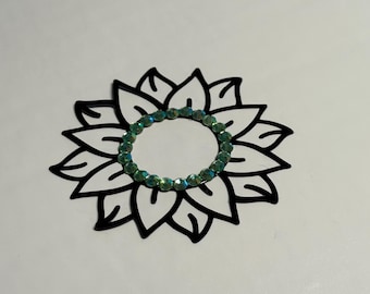 Pastillas corporales con flores de diamantes de imitación / Joyas corporales para festivales rave / Embalaje discreto