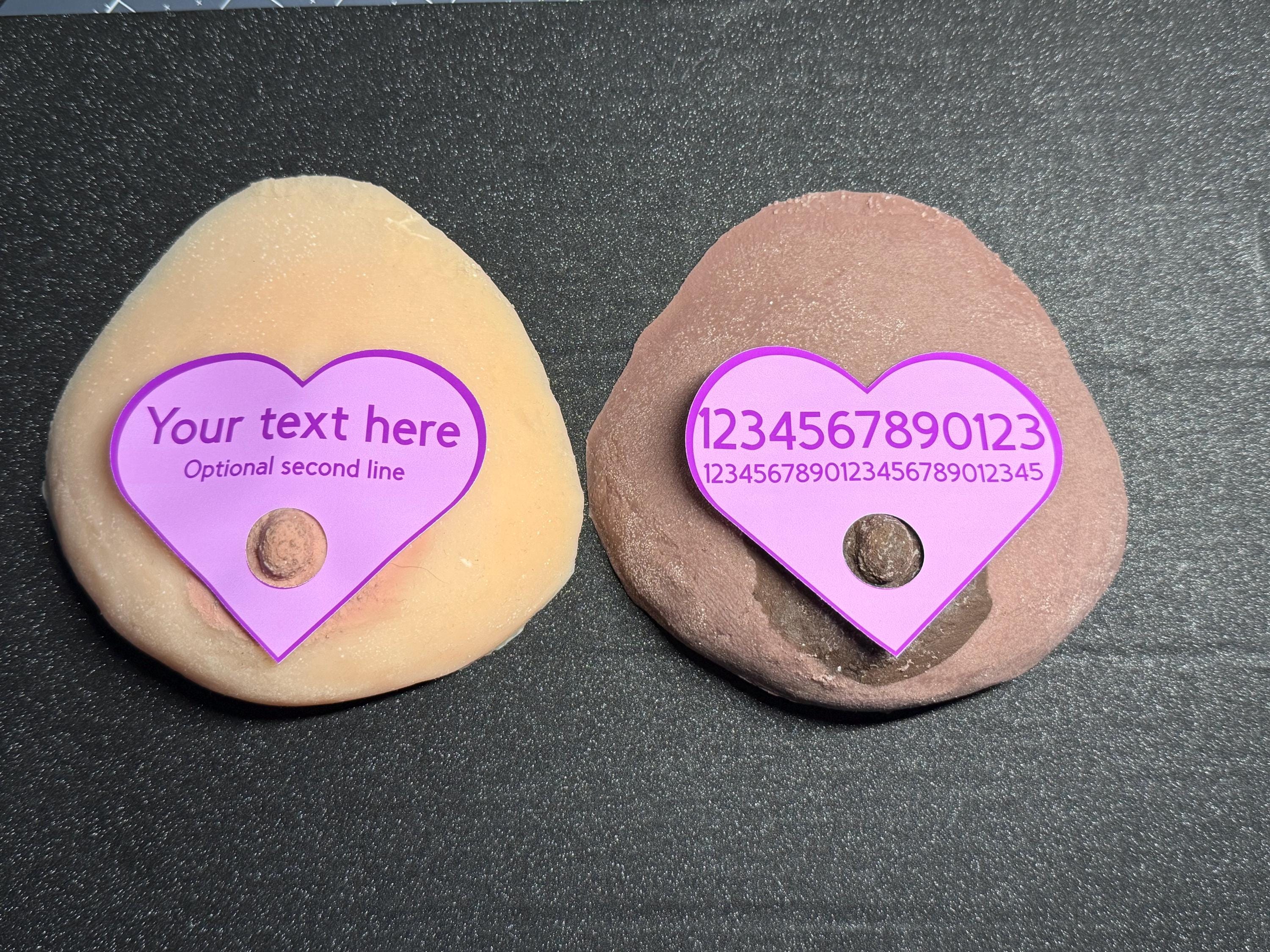 Discreet Sticker Personalized Valentine Heart Costume Stickers | Custom Text Decorative ...