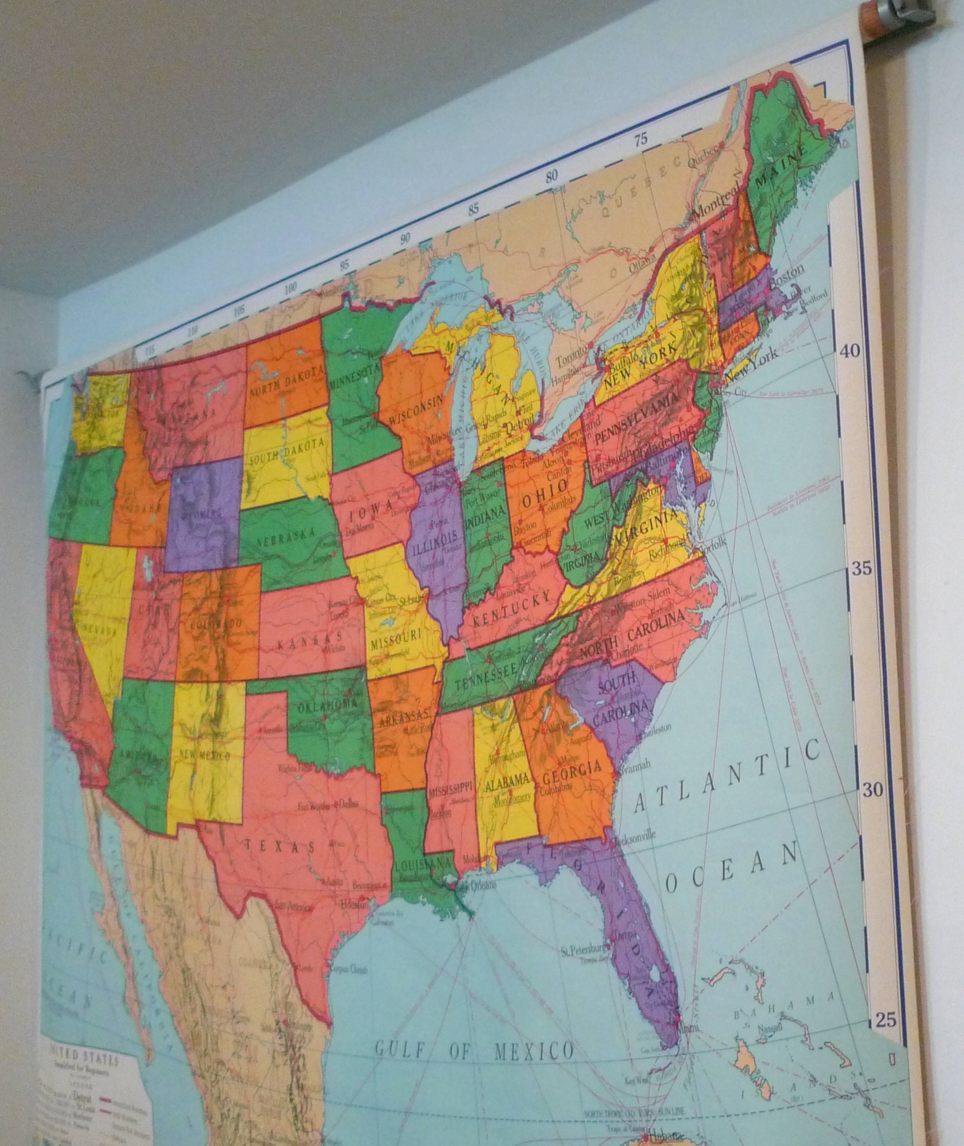 Map of the United States 48 Contiguous States 1962 Edition. | Etsy