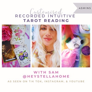 45Min Custom TAROT CARD READING For Life, Love + Career | Recorded Using Tarot, Oracle, Divination Dice & Intuition - Add Questions @ Cart