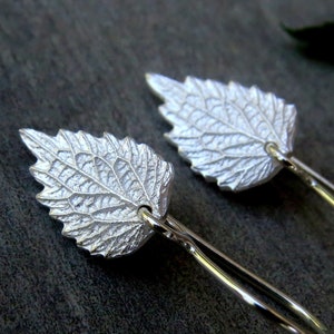 Real Leaf Earrings, Nettle Leaf Earrings, Plant Earrings, Real Flower Jewelry, Witchy Jewelry