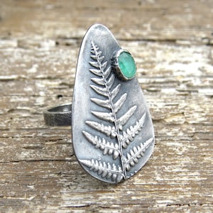 Fern Leaf Ring, Nature Inspired Ring, Silver Leaves Ring, Botanical Ring, Plant Ring, Wiccan Ring