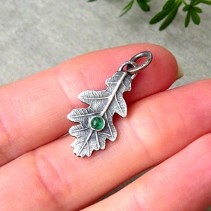 Eikenblad hanger, eiken ketting, eikenblad charme, hekserij sieraden