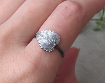Nettle Leaf Ring, Nature Inspired Ring, Silver Leaves Ring, Botanical Ring, Plant Ring, Wiccan Ring