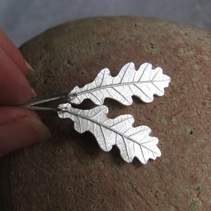 Oak Earrings, Oak Leaf Earrings, Real Leaf Earrings, Plant Earrings, Magical Jewelry, Botanical Jewelry, Oak Jewelry, Gift for Her